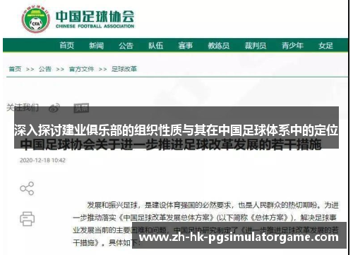 深入探讨建业俱乐部的组织性质与其在中国足球体系中的定位 深入探讨建业俱乐部的组织性质与其在中国足球体系中的定位